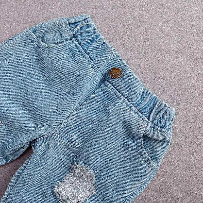 Denim Lace Baby Set