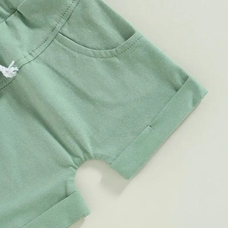 Solid Shorts Pocket Baby Set