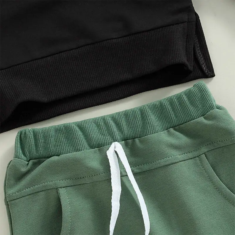 Green Pants Hooded Baby Set