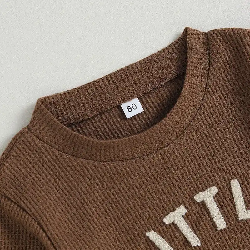 Little Dude Waffle Toddler Set