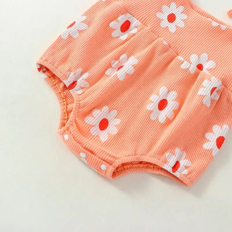 Pink Daisy Baby Romper