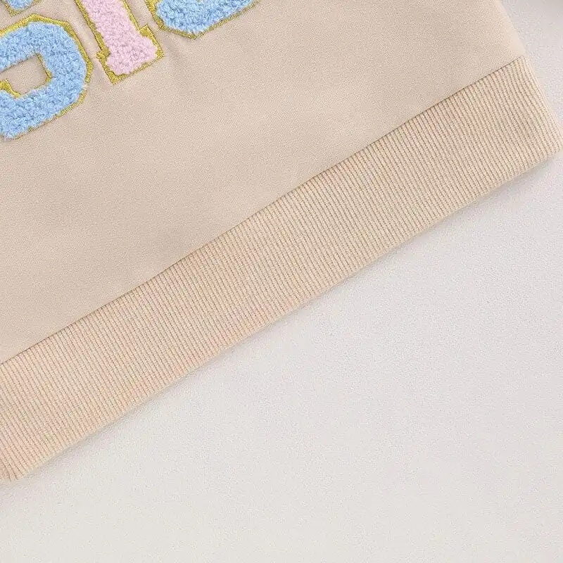 Big Sis Beige Toddler Sweatshirt