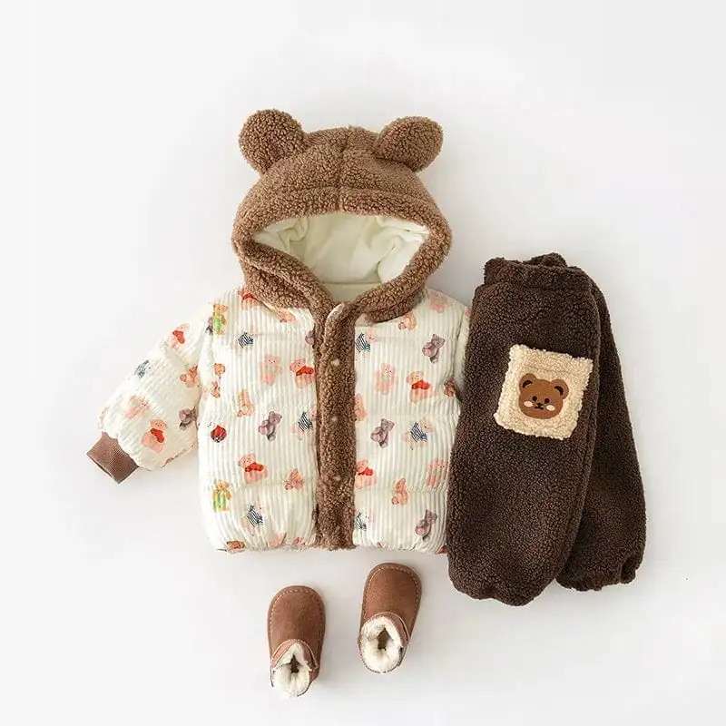 Teddy Bear Fleece Hooded Coat