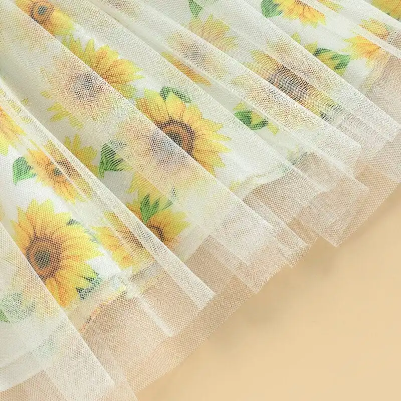 Sunflower Ribbed Toddler Dress