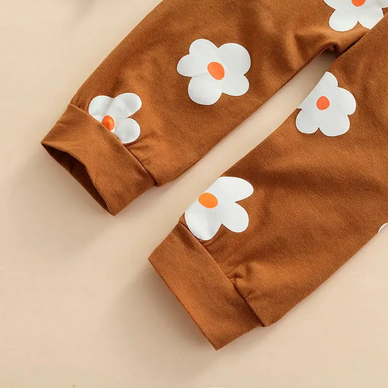 Brown Daisy Toddler Set