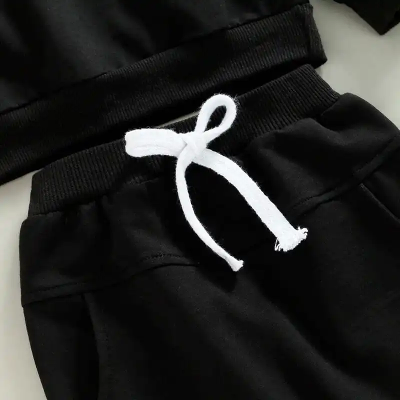 Mama's Dude Black Hoodie Baby Set