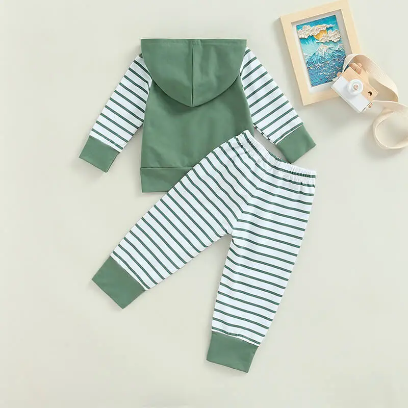 Striped Pants Hoodie Toddler Set