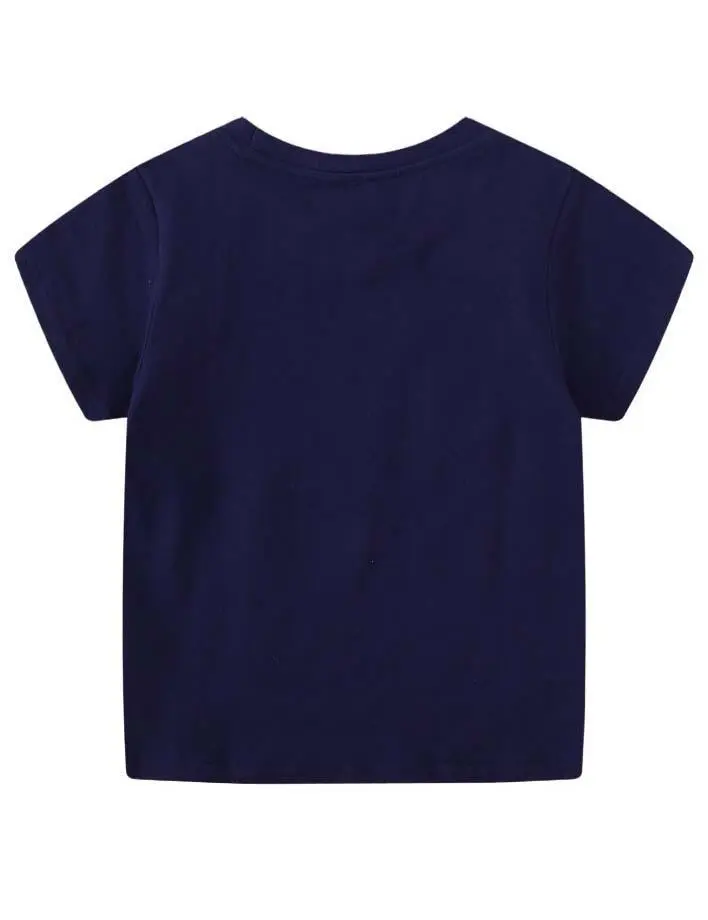 Toddler Boy Glowing Dinosaur Appliqué 100% Cotton T-shirt