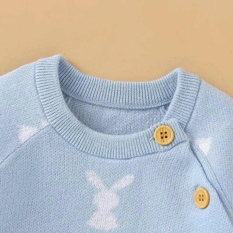 Baby Rabbit Print Knit Bodysuit