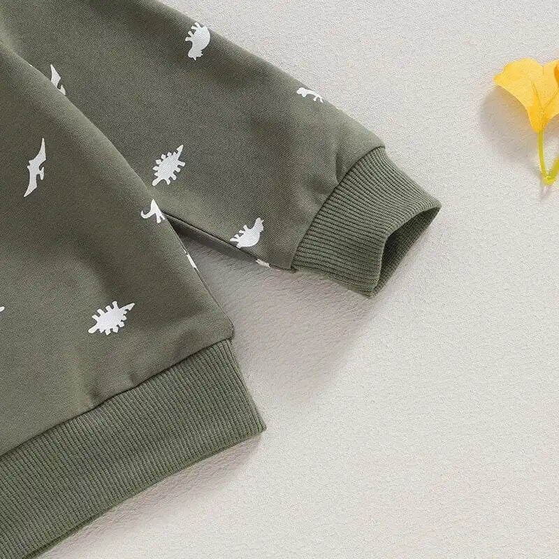 Sage Green Dinosaurs Baby Set