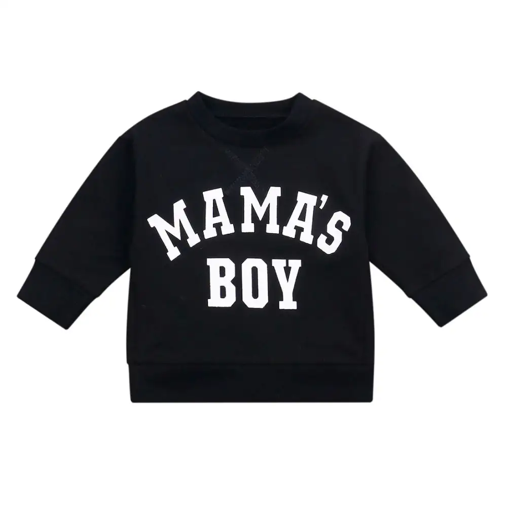 Mama's Boy Black Toddler Sweatshirt