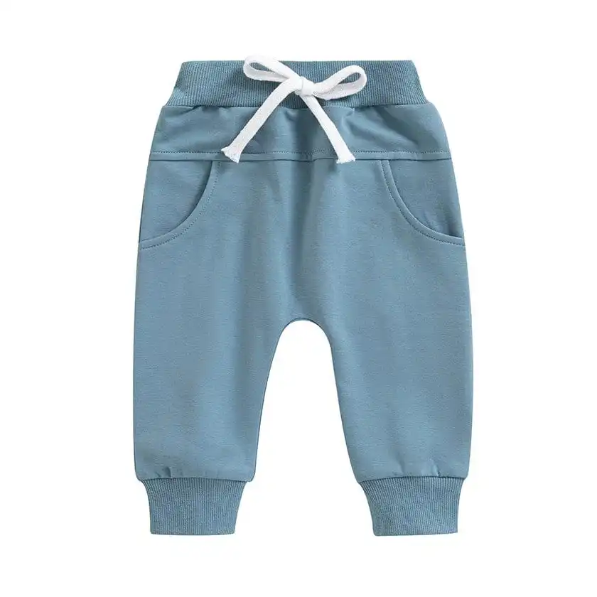 Solid Pockets Baby Pants