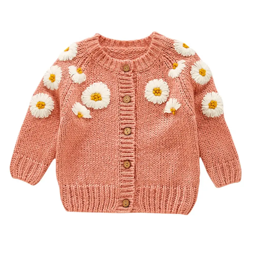 Daisy Knitted Baby Cardigan