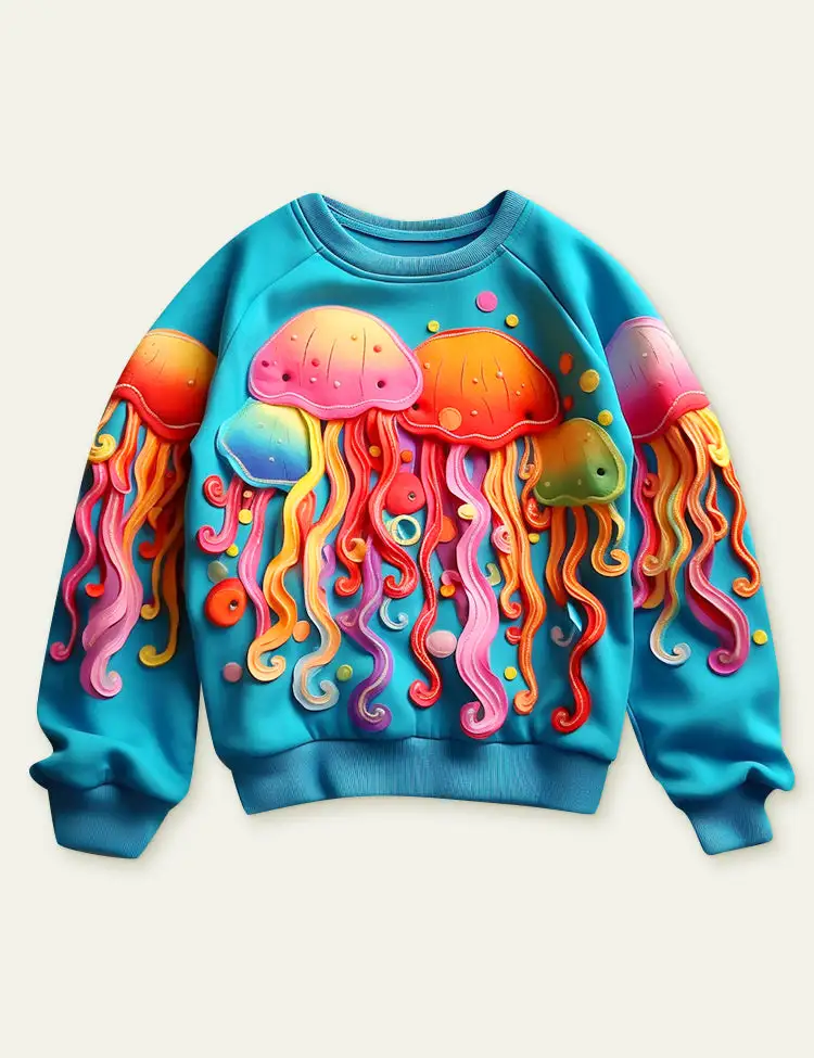 Toddler Kid Unisex Colorful Jellyfish Sweatshirt