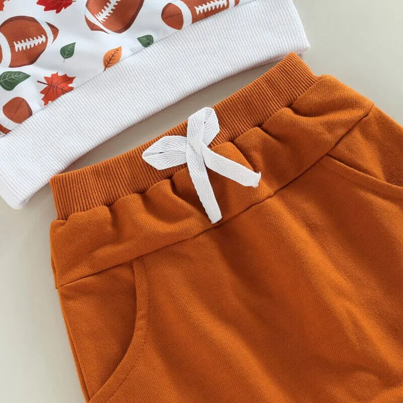 Brown Pants Football Toddler Set