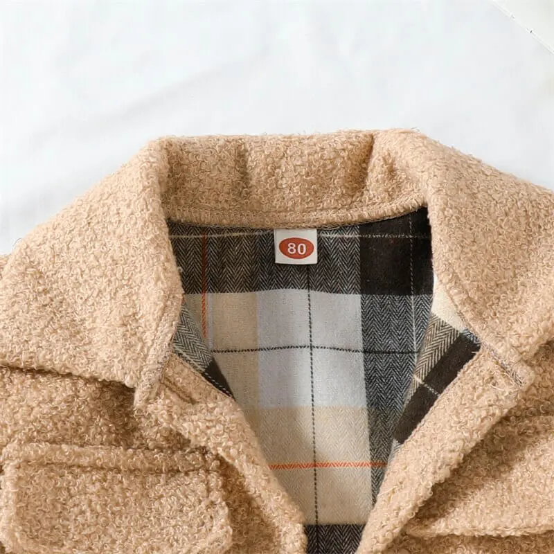 Double Sided Plaid Toddler Jacket