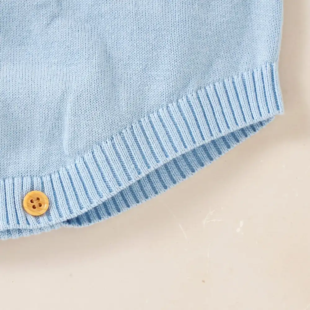 Knit Bunny Baby Overall with Bow