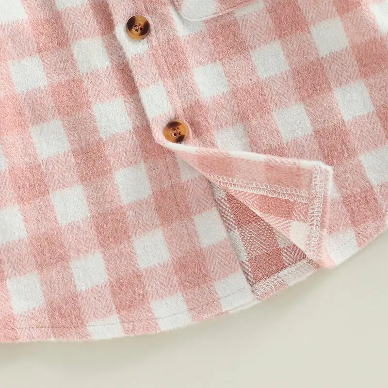 Long Sleeve Plaid Toddler Shirt