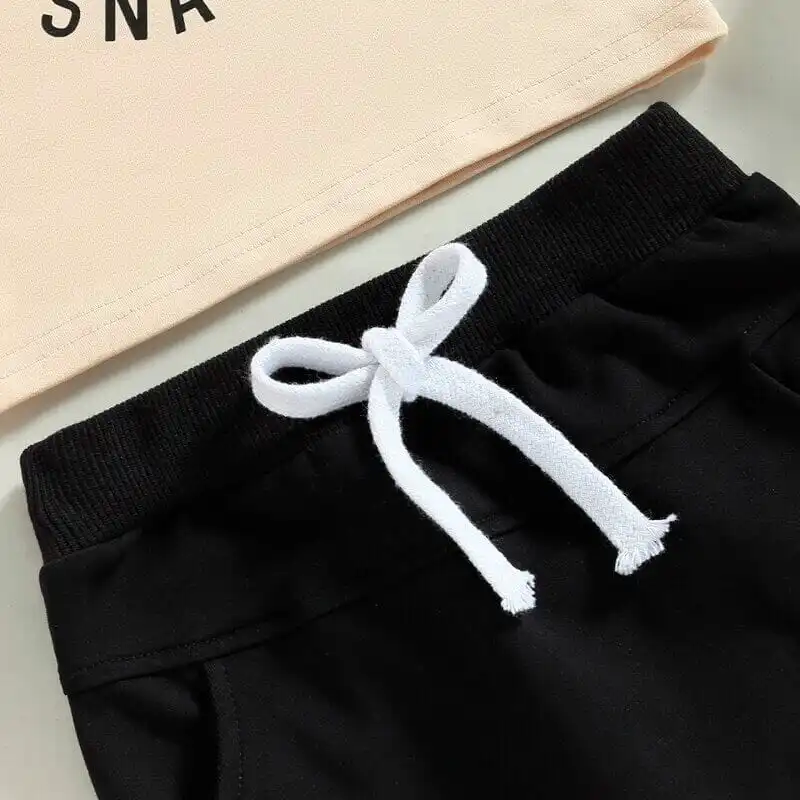 Snacks Solid Shorts Baby Set