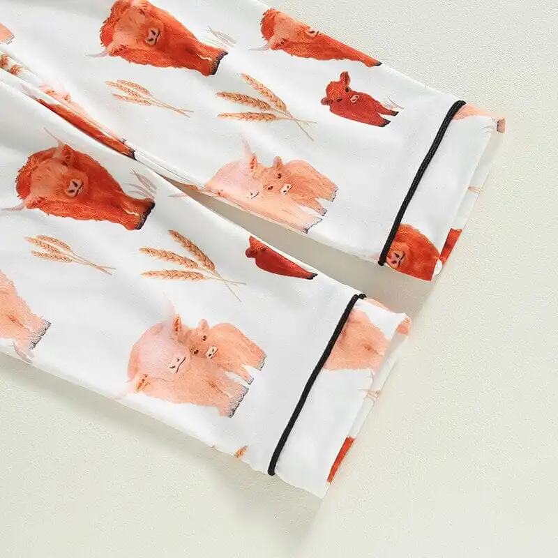 Highland Cow Toddler Pajama Set