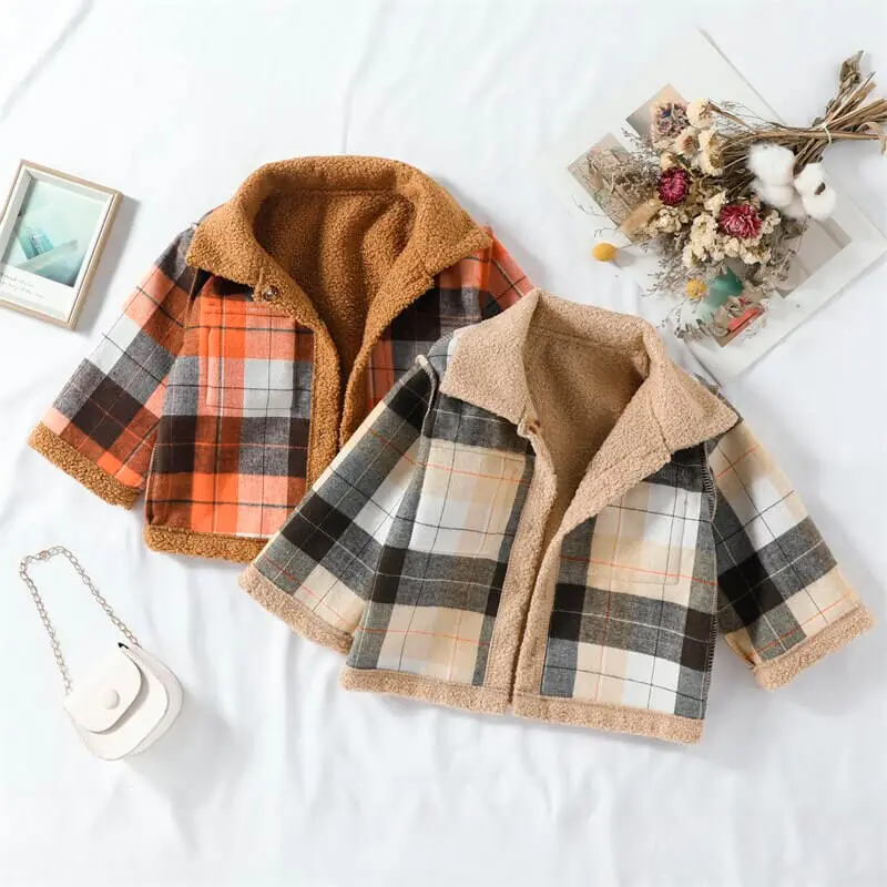 Double Sided Plaid Toddler Jacket
