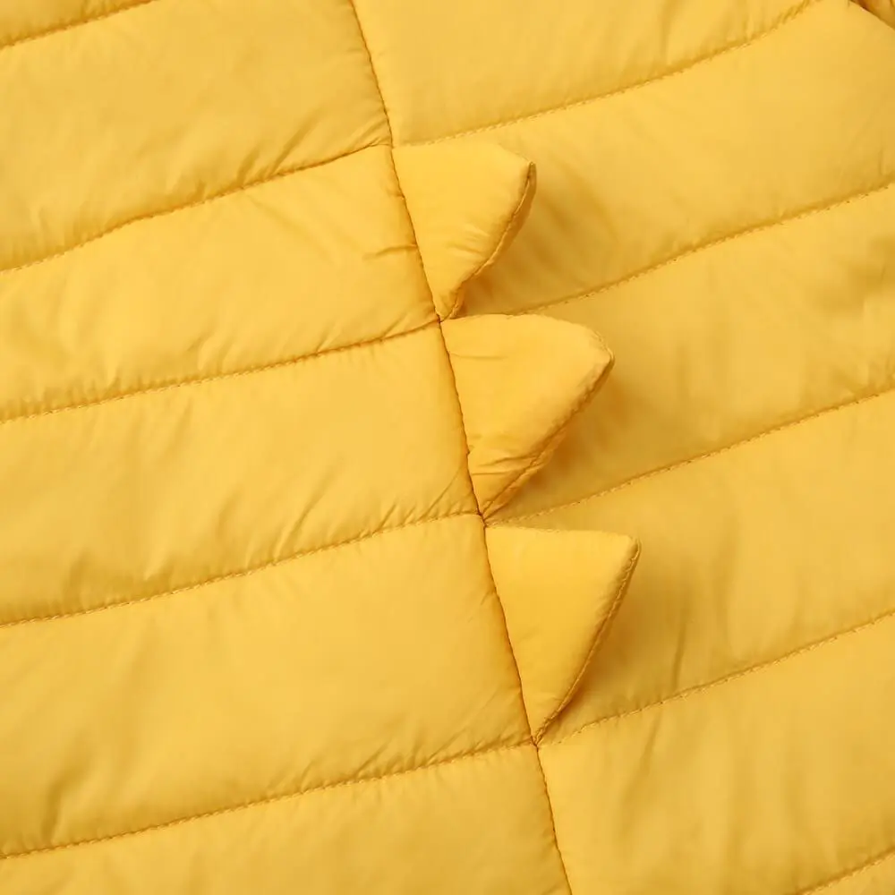 Yellow Dino Zipper Toddler Jacket