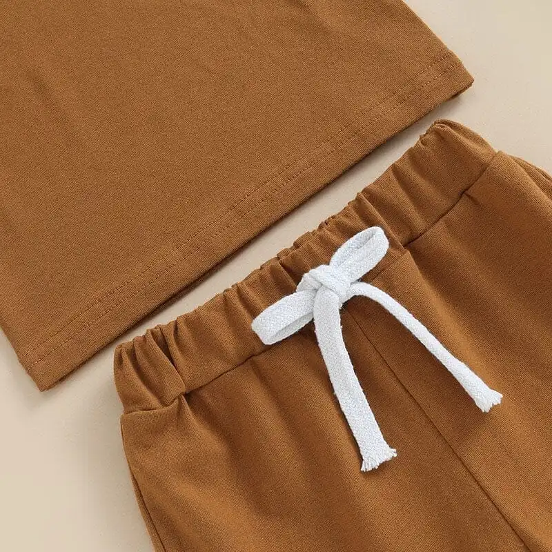 Short Sleeve Solid Baby Set