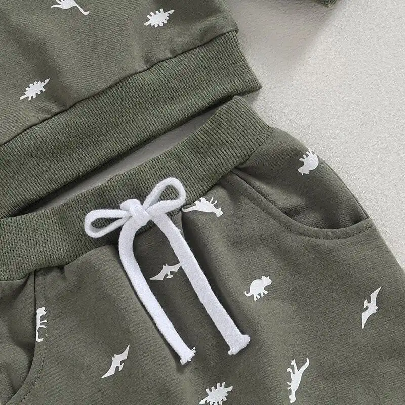 Sage Green Dinosaurs Baby Set