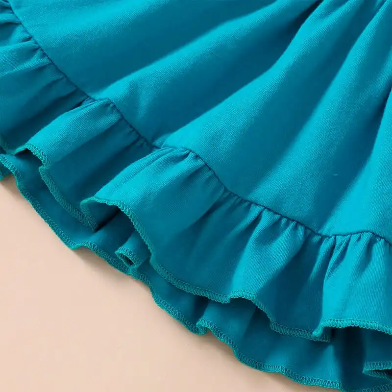 Blue Ruffles Flared Pants Toddler Set