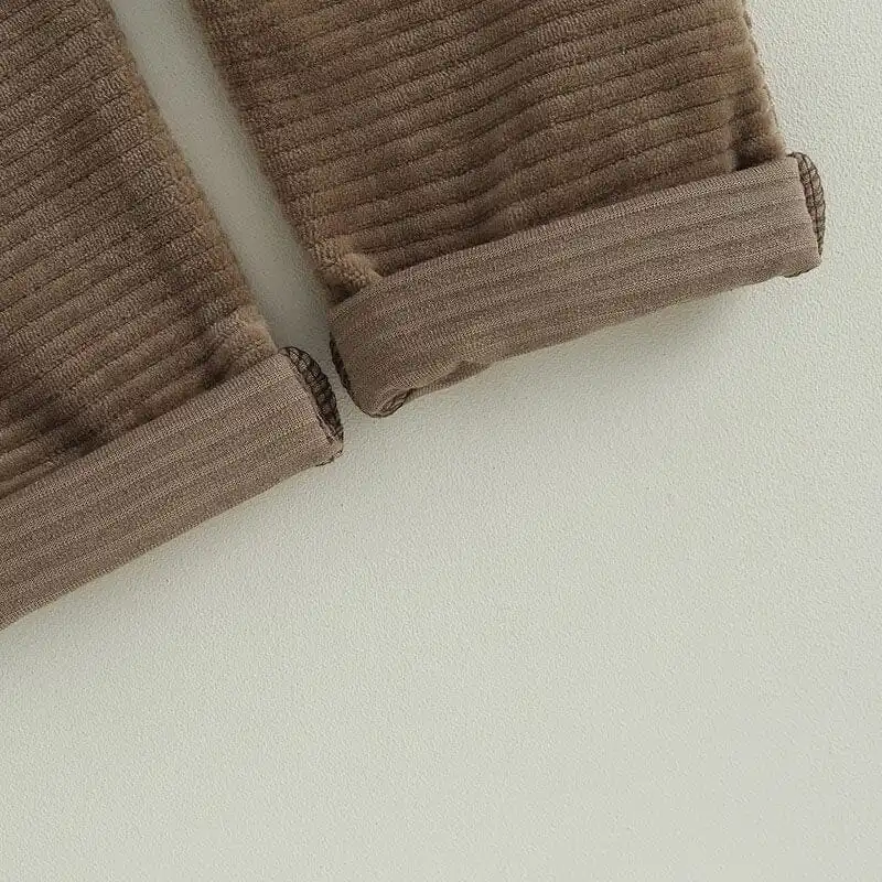 Solid Long Sleeve Plush Toddler Set