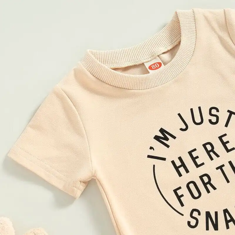 Snacks Solid Shorts Baby Set