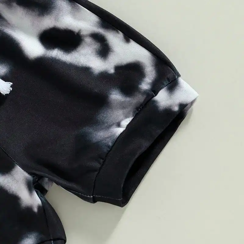 Sleeveless Tie Dye Hooded Baby Set