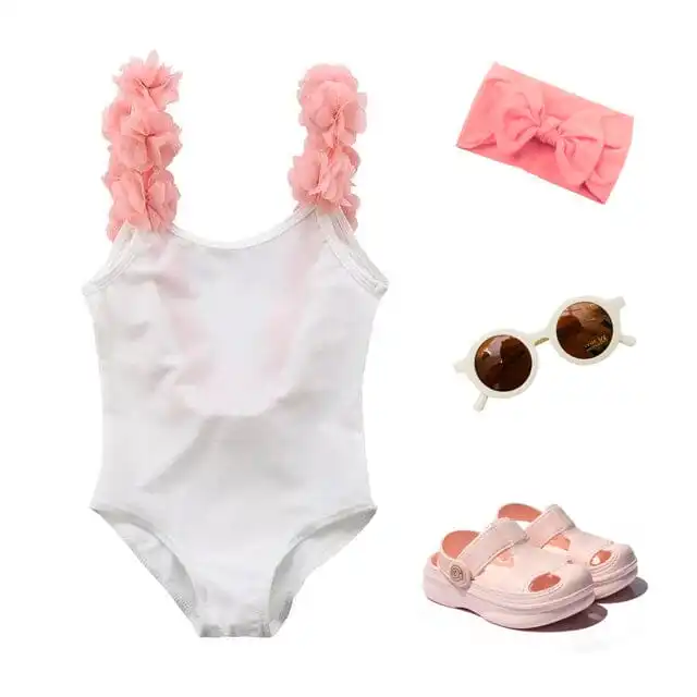 Floral Straps Toddler Swimsuit