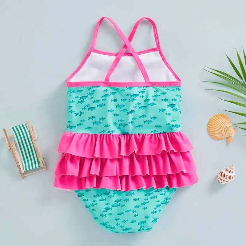 Flamingo Ruffled Toddler Swimsuit