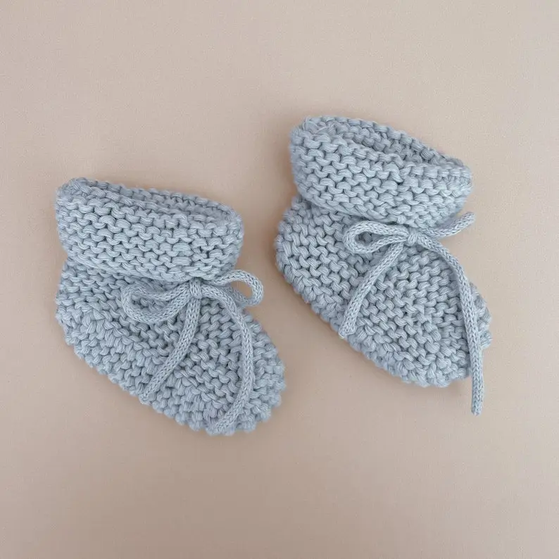 Knitted Booties - Newborn-6M - Baby Socks - Newborn Baby Announcement Outfit - Heirloom Knit Clothing -Baby Boy or Girl -4 colours available
