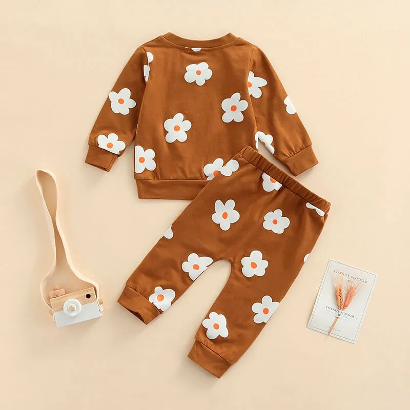 Brown Daisy Toddler Set