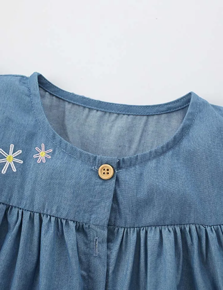 Flower Bee Embroidered Dress