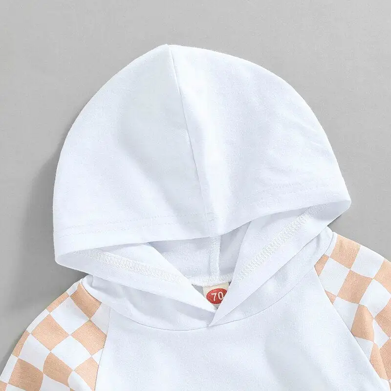 Plaid Pants Hooded Toddler Set