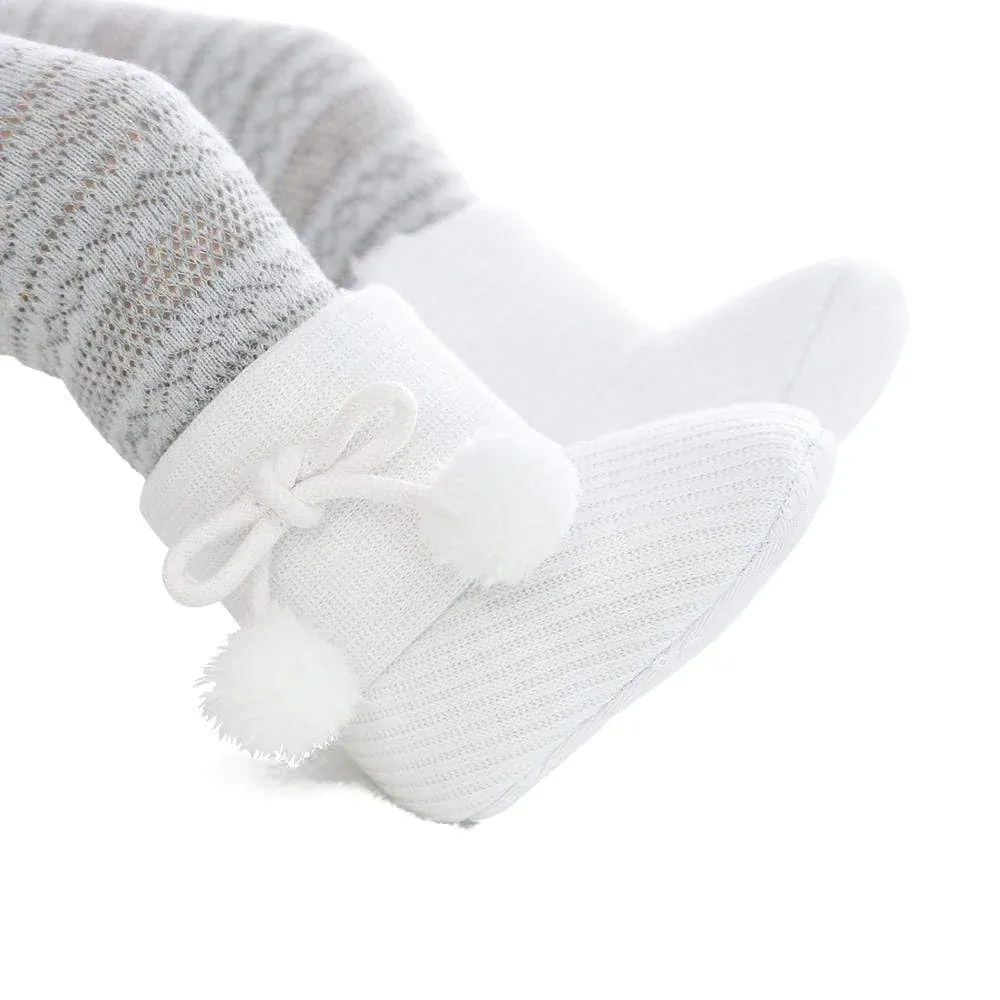 Baby Dot Knitting Boots