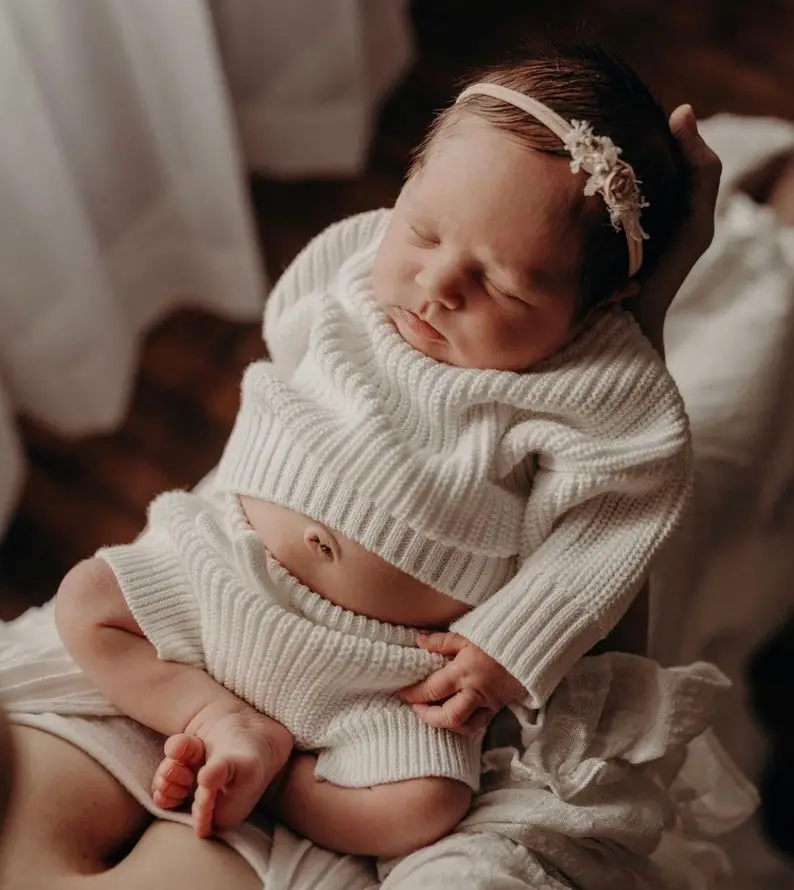 Baby Mini Knit Shorties Bloomers - Summer - Cotton - Babies First Outfit - Photography Prop - Gender Neutral Clothing - Knit Diaper Cover