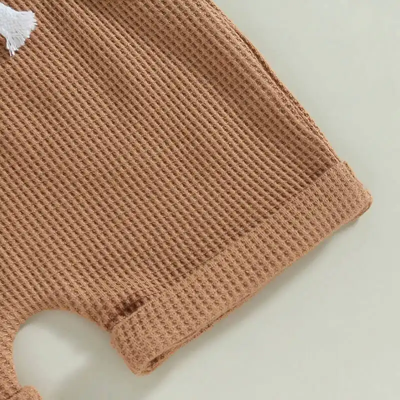Short Sleeve Solid Waffle Baby Set