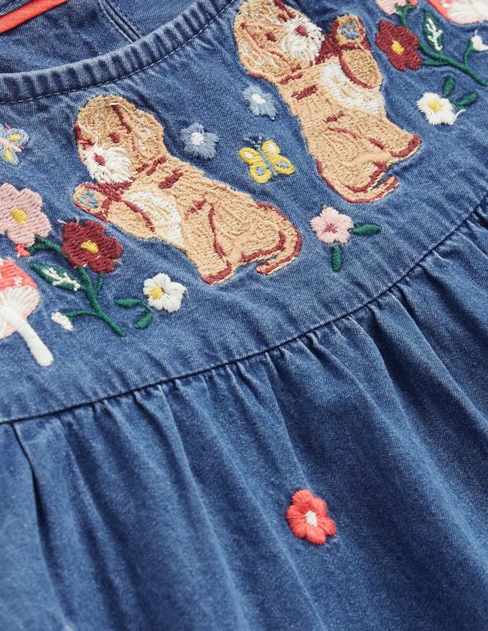 Toddler Kid Girl Logo Woven Embroidered Long Sleeves Dress