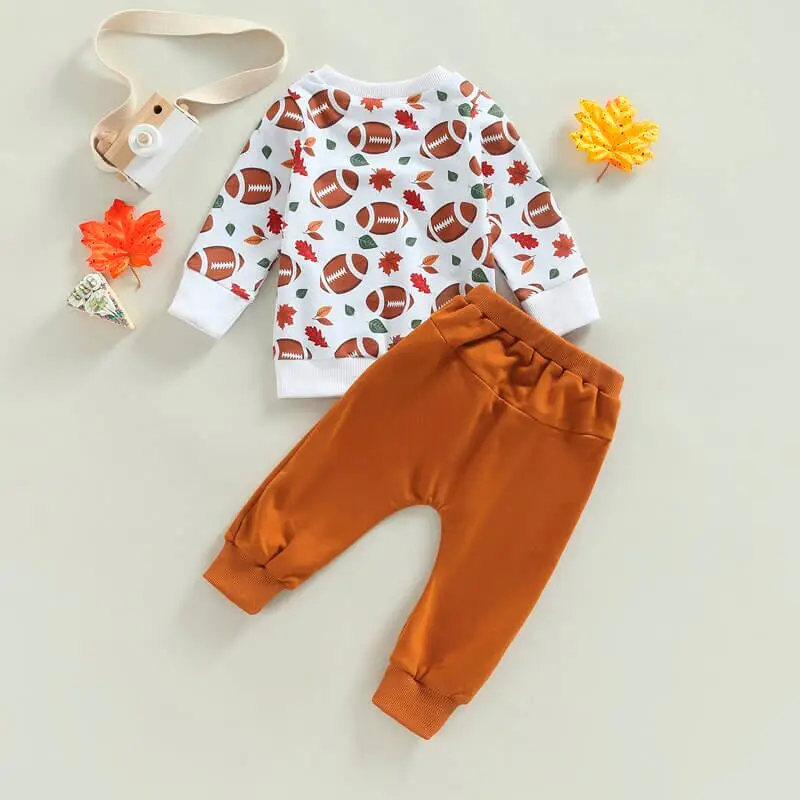Brown Pants Football Toddler Set