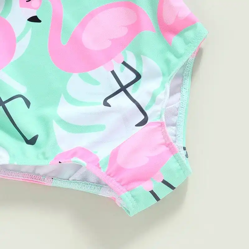 Flamingo Backless Toddler Swimsuit