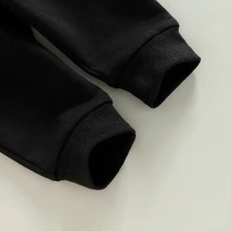 Mama's Dude Black Hoodie Baby Set