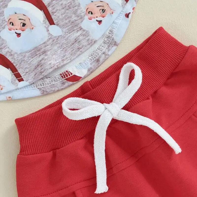 Santa Red Pants Baby Set