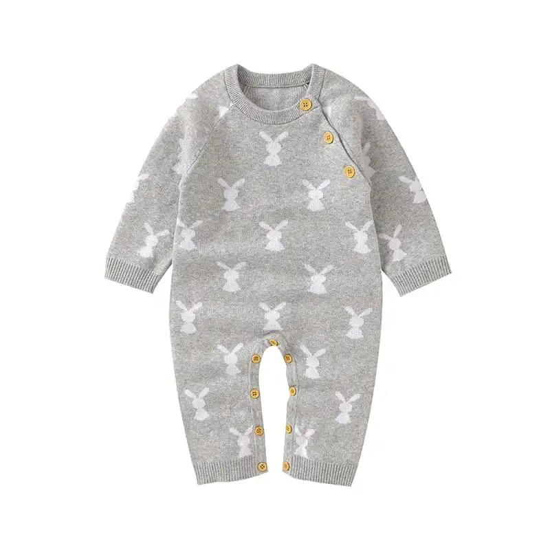 Baby Rabbit Print Knit Bodysuit