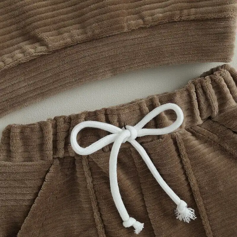 Solid Long Sleeve Plush Toddler Set