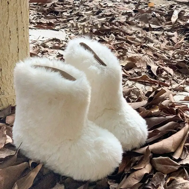 Warm Fluffy Plush Boots for Baby Girls