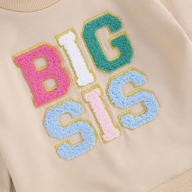 Big Sis Beige Toddler Sweatshirt